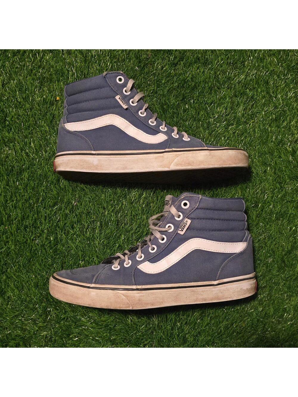 Vans SK8-Hi Sneakers Womens 8.5 Navy Blue High Top Skate Shoes